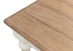 Sarreid Brie Dining Table - Elegant Antique White With Natural Reclaimed Pine Top For Timeless Charm White  53683-3