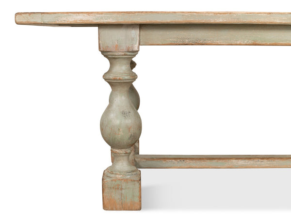 Sarreid Owen Dining Table Sage - Stylish Reclaimed Pine For Modern Homes, Perfect For Dining & Gatherings! Green  53686-4