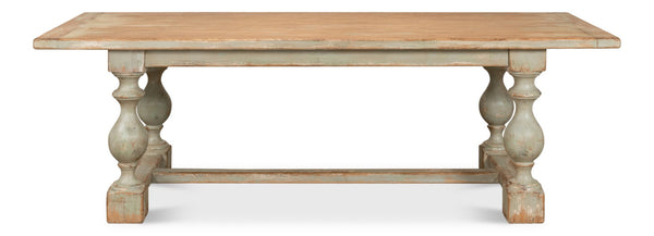 Sarreid Owen Dining Table Sage - Stylish Reclaimed Pine For Modern Homes, Perfect For Dining & Gatherings! Green  53686-4
