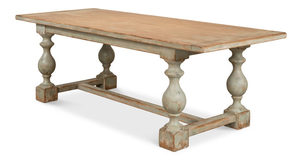 Sarreid Owen Dining Table Sage - Stylish Reclaimed Pine For Modern Homes, Perfect For Dining & Gatherings! Green  53686-4