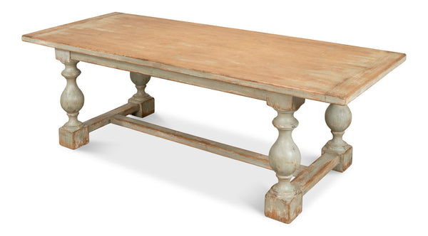 Sarreid Owen Dining Table Sage - Stylish Reclaimed Pine For Modern Homes, Perfect For Dining & Gatherings! Green  53686-4