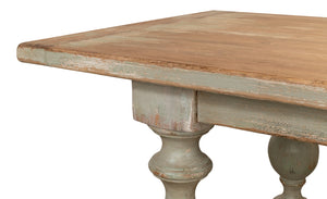 Sarreid Owen Dining Table Sage - Stylish Reclaimed Pine For Modern Homes, Perfect For Dining & Gatherings! Green  53686-4