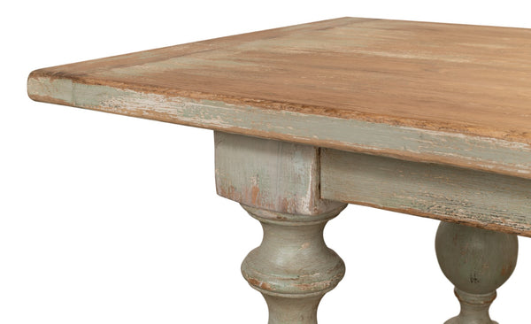 Sarreid Owen Dining Table Sage - Stylish Reclaimed Pine For Modern Homes, Perfect For Dining & Gatherings! Green  53686-4
