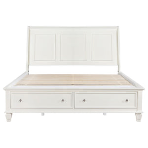 English Elm Pierce Eastern King Platform Bed with Led Headboard and Italian Gloss Finish B062S01803