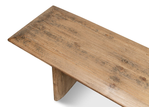 Sarreid Andre Bench Natural - Stylish Reclaimed Pine Seating For Rustic Home Decor & Eco-friendly Spaces Natural  53689
