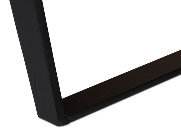 Sarreid Paige Parquet Dining Table - Stylish Mango Wood Top With Durable Powder Coated Legs For Elegance Brown  53692