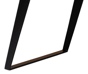 Sarreid Paige Parquet Dining Table - Stylish Mango Wood Top With Durable Powder Coated Legs For Elegance Brown  53692