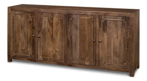 Sarreid Benedict Sideboard - Elegant Mango Wood With Rich Walnut Finish For Stylish Storage Solutions Brown  53699