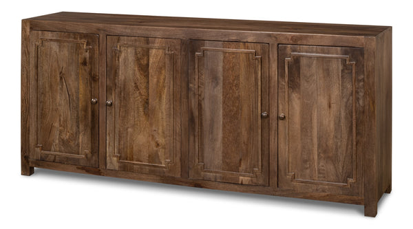 Sarreid Benedict Sideboard - Elegant Mango Wood With Rich Walnut Finish For Stylish Storage Solutions Brown  53699