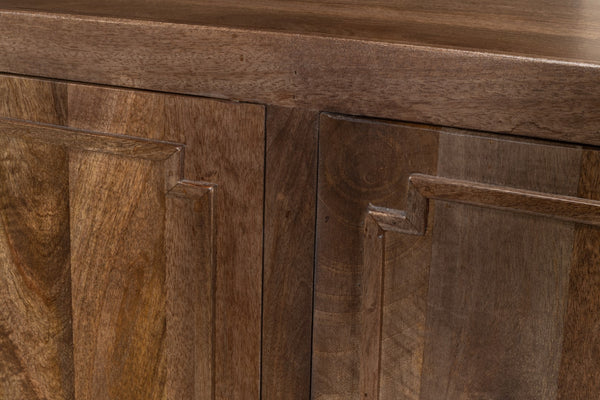 Sarreid Benedict Sideboard - Elegant Mango Wood With Rich Walnut Finish For Stylish Storage Solutions Brown  53699