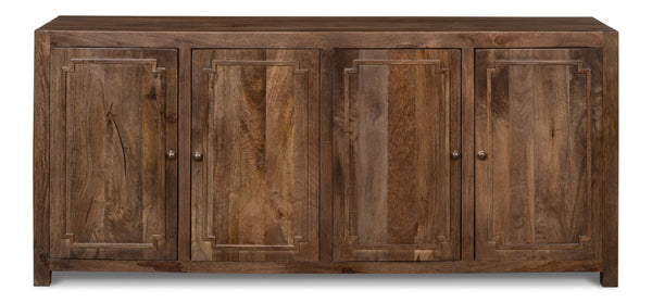 Sarreid Benedict Sideboard - Elegant Mango Wood With Rich Walnut Finish For Stylish Storage Solutions Brown  53699