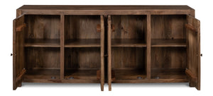 Sarreid Benedict Sideboard - Elegant Mango Wood With Rich Walnut Finish For Stylish Storage Solutions Brown  53699