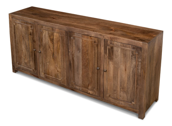 Sarreid Benedict Sideboard - Elegant Mango Wood With Rich Walnut Finish For Stylish Storage Solutions Brown  53699