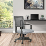 OSP Home Furnishings Dlx Cane Back Bankers Chair Antique Grey / Grey
