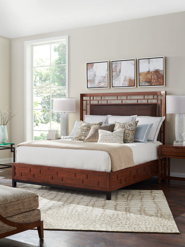 Lexington Tommy Bahama Home Paradise Point Bed - Embrace Island Living With Woven Rattan Elegance And Contemporary Charm Bali  536-134c
