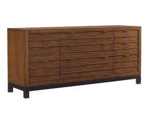 Lexington Tommy Bahama Home Oceania Dresser - Luxurious Nine Drawer Storage With Rich Walnut Finish For Stylish Home Organization Bali  536-233