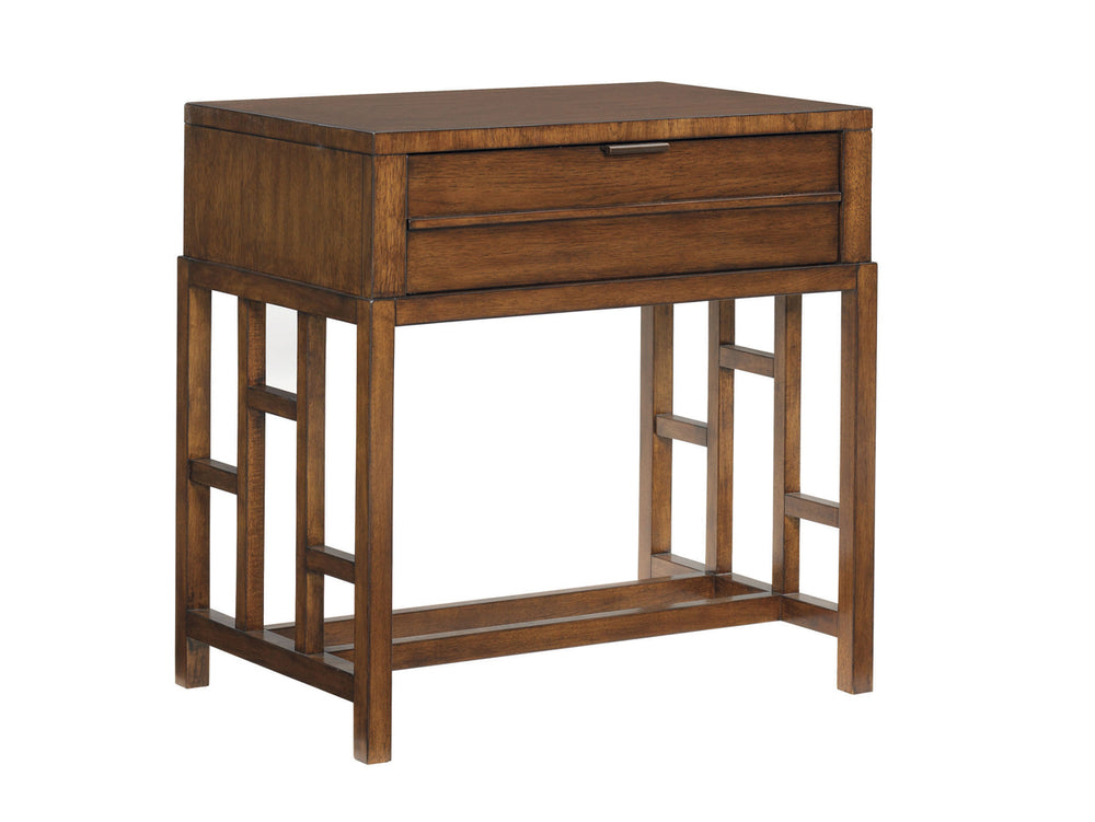 Lexington Tommy Bahama Home Kaloa Nightstand - Contemporary Island-inspired Design With Open Fretwork And Elegant Storage Solution Bali  536-622