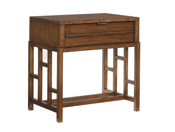 Lexington Tommy Bahama Home Kaloa Nightstand - Contemporary Island-inspired Design With Open Fretwork And Elegant Storage Solution Bali  536-622
