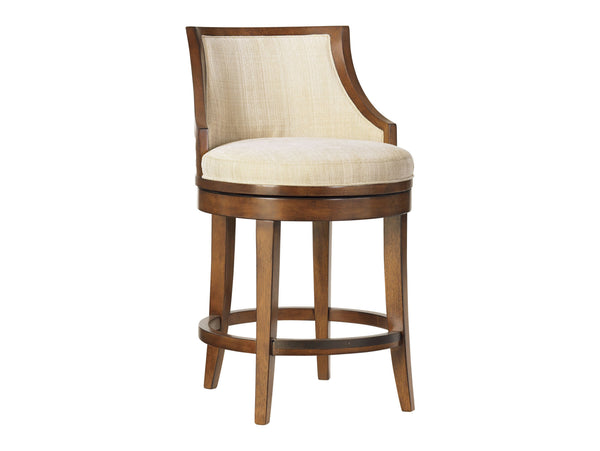 Lexington Tommy Bahama Home Cabana Swivel Counter Stool - Embrace Contemporary Island Living With Woven Rattan Elegance Today! Bali  536-815-01