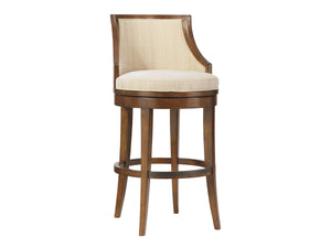 Lexington Tommy Bahama Home Cabana Swivel Bar Stool - Elevate Your Space With Woven Rattan, Bamboo Accents, And Island Charm Bali  536-816-01