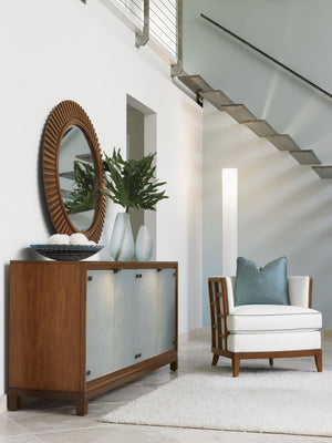 Lexington Tommy Bahama Home Reflections Mirror - Elegant Two-tone Design With Radial Slat Finish For A Contemporary Island Feel Bali  536-902