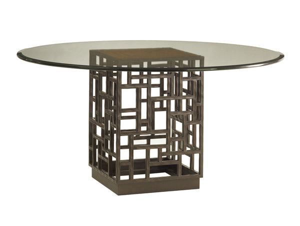 Lexington Tommy Bahama Home South Sea Dining Table - Embrace Island Living With Elegant Rattan And Stunning Glass Top Design Bali  536-875-54c