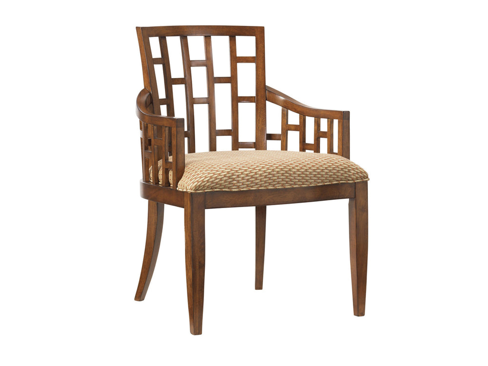 Lexington Tommy Bahama Home Lanai Arm Chair - Embrace Island Living With Contemporary Style And Elegant Geometric Pattern Design Bali  536-881-01
