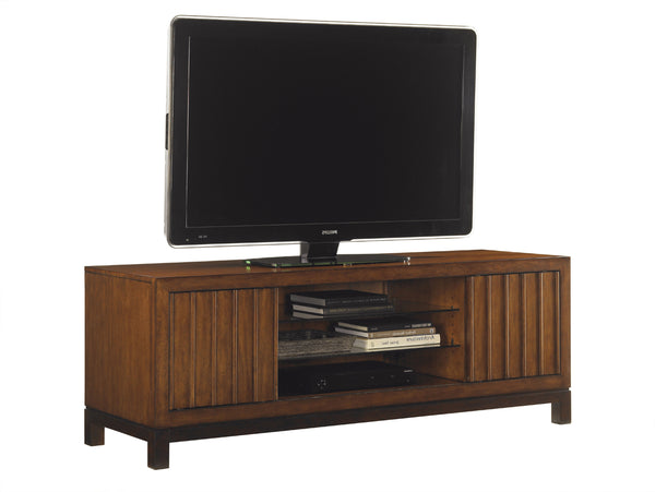 Lexington Tommy Bahama Home Intrepid Media Console – Elevate Your Living Space With Stylish Sliding Doors And Adjustable Shelves Bali  536-907