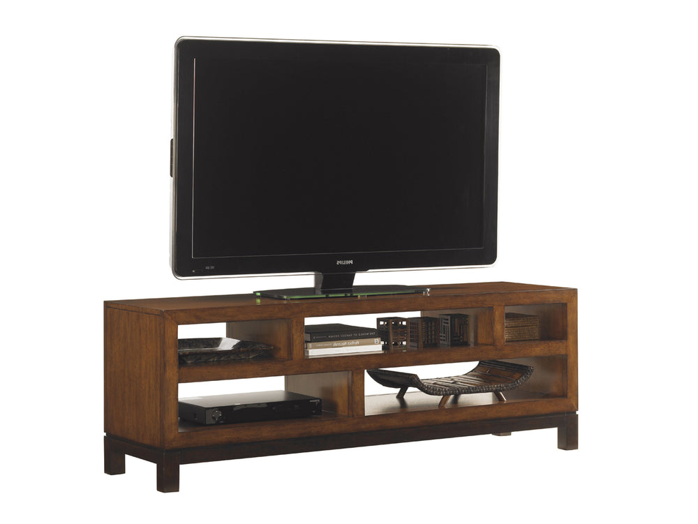 Lexington Tommy Bahama Home Pacifica Media Console: Elevate Your Space With Stylish Shelving And Contemporary Island Elegance Bali  536-909