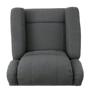 English Elm Christopher Knight Home® - Charcoal Glider Recliner Swivel Chair - Compact Manual Reclining Fabric Seat, Plush Ergonomic Comfort 61368.00CCL