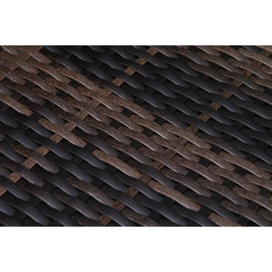 English Elm 122'' Handwoven HDPE Wicker Patio Sectional with Ottoman, Plush Water-Resistant Cushions, No Assembly Needed B120S00135