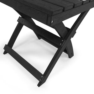English Elm Seaview Recycled Hdpe Outdoor Folding Side Table Uv Resistant Patio Deck Use Black B2745P409721
