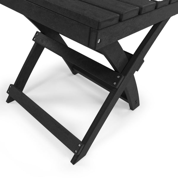 English Elm Seaview Recycled Hdpe Outdoor Folding Side Table Uv Resistant Patio Deck Use Black B2745P409721