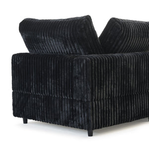 English Elm Cloud Plush Modular Couch L-Shaped 4-Seater with Ottoman, Washable Covers, Deep Seat Comfort B341S00006