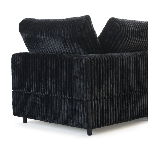 English Elm Cloud Plush Modular Couch L-Shaped 4-Seater with Ottoman, Washable Covers, Deep Seat Comfort B341S00006