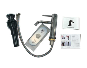 English Elm Single Handle Bathroom Faucet - Modern Stainless Steel Lavatory Fixture With Easy Installation & Durability T3177P388140-GIGA