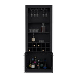 English Elm Bar Cabinet Nixon, Living Room, Black