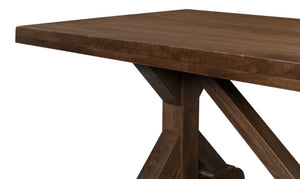 Sarreid Silas Dining Table - Elegant Walnut Finish With Mango Wood Accents For Stylish Dining Spaces Brown  53700