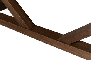 Sarreid Silas Dining Table - Elegant Walnut Finish With Mango Wood Accents For Stylish Dining Spaces Brown  53700