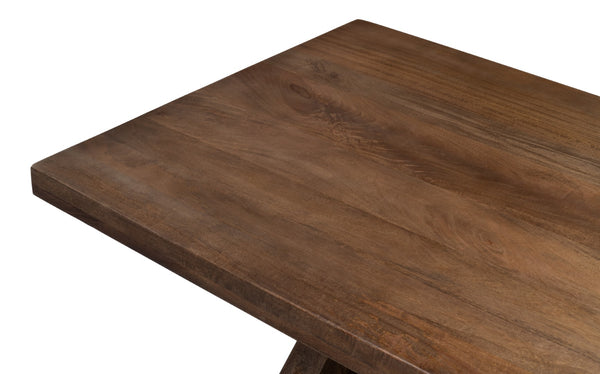Sarreid Silas Dining Table - Elegant Walnut Finish With Mango Wood Accents For Stylish Dining Spaces Brown  53700