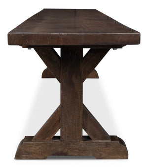 Sarreid Silas Bench - Elegant Walnut Finish With Mango Accents For Modern Home Décor And Versatile Seating Brown  53701