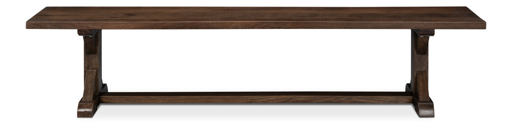 Sarreid Silas Bench - Elegant Walnut Finish With Mango Accents For Modern Home Décor And Versatile Seating Brown  53701