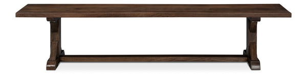 Sarreid Silas Bench - Elegant Walnut Finish With Mango Accents For Modern Home Décor And Versatile Seating Brown  53701