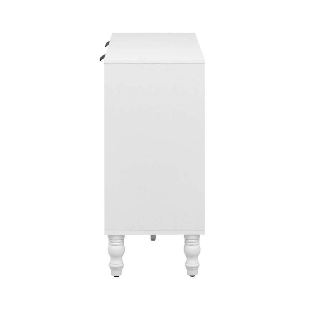 English Elm Vibe 47.2'' Modern Tv Stand - Stylish Media Console With Spacious Storage & Solid Wood Legs For Safety N724P233372K-GIGA