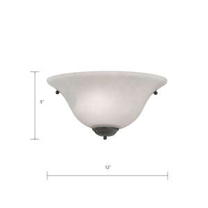 Thomas Lighting Tropea Tulip Glass Wall Sconce with Oil Rubbed Bronze Finish for Elegant Indoor Spaces 5371WS/10