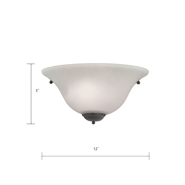 Thomas Lighting Tropea Tulip Glass Wall Sconce with Oil Rubbed Bronze Finish for Elegant Indoor Spaces 5371WS/10
