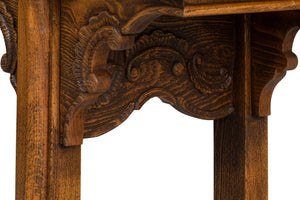 Sarreid Equestrian Console Table - Exquisite Beechwood Craftsmanship With Stunning Carved Apron Details Brown  53722-j