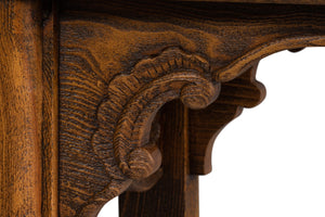 Sarreid Equestrian Console Table - Exquisite Beechwood Craftsmanship With Stunning Carved Apron Details Brown  53722-j