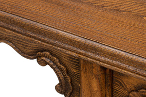 Sarreid Equestrian Console Table - Exquisite Beechwood Craftsmanship With Stunning Carved Apron Details Brown  53722-j