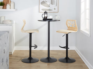 English Elm Adjustable Velvet Swivel Barstools with Chrome Base for Kitchen or Home Bar Set of 2 B202S01967
